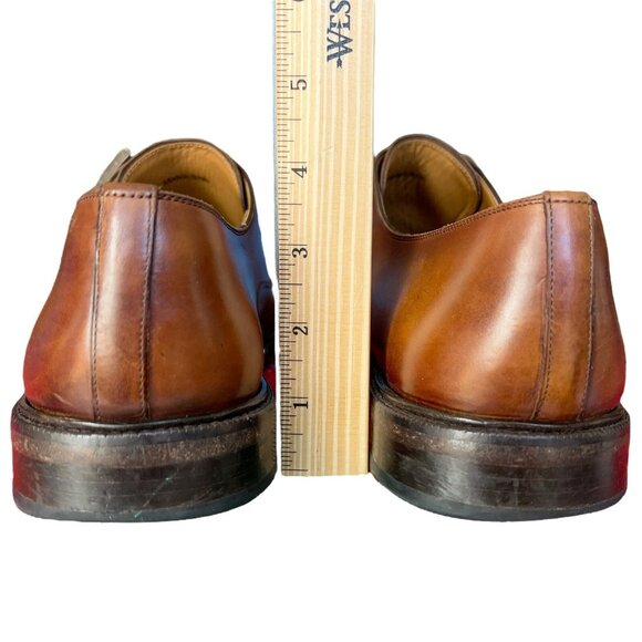 Magnanni Brown Leather Monk Strap Cap Toe Loafer Dress Loafer Shoes Mens 10.5 M main image 5